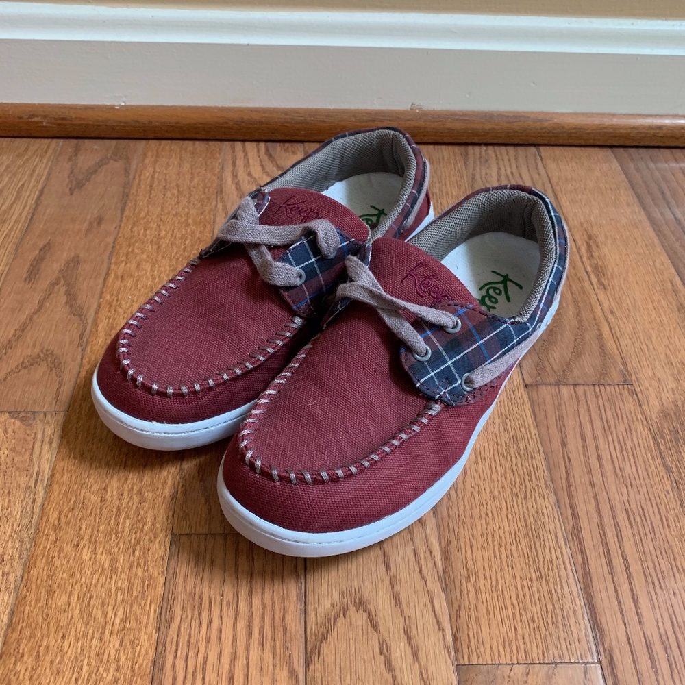 Red & Blue Plaid KEEP Street Shoes